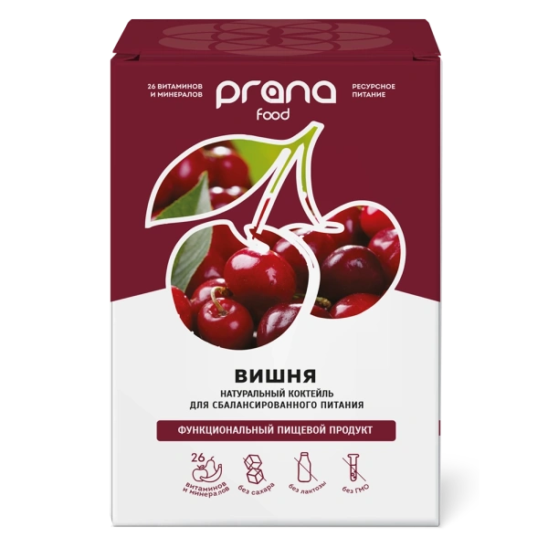 Набор 8 саше PRANA food с вишней, 8х30 гр.
