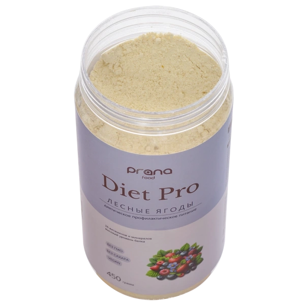 Коктейль PRANA Diet Pro "Лесные ягоды", банка 450 гр.