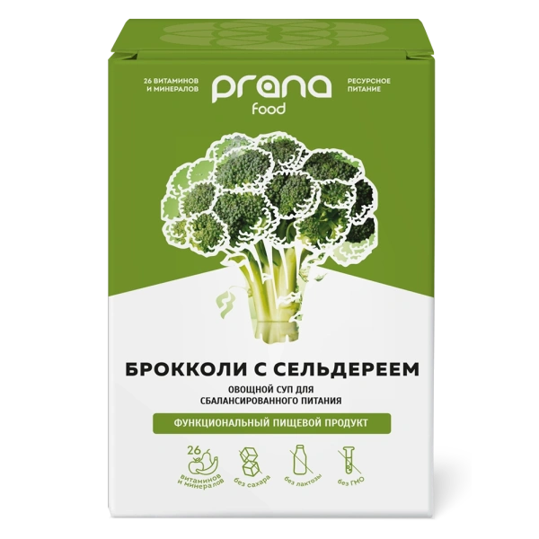 Набор 8 саше PRANA food с брокколи и сельдереем, 8х30 гр.